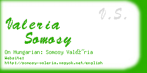 valeria somosy business card